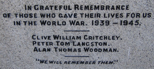 Hempsted World War 2 Memorial Inscriptions
