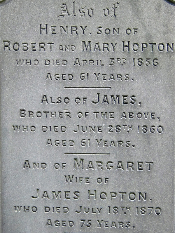 Hopton Family Memorial